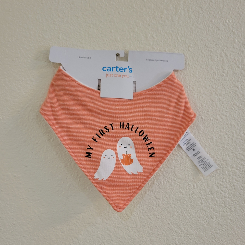 Carter's My First Halloween Bib with Ghosts